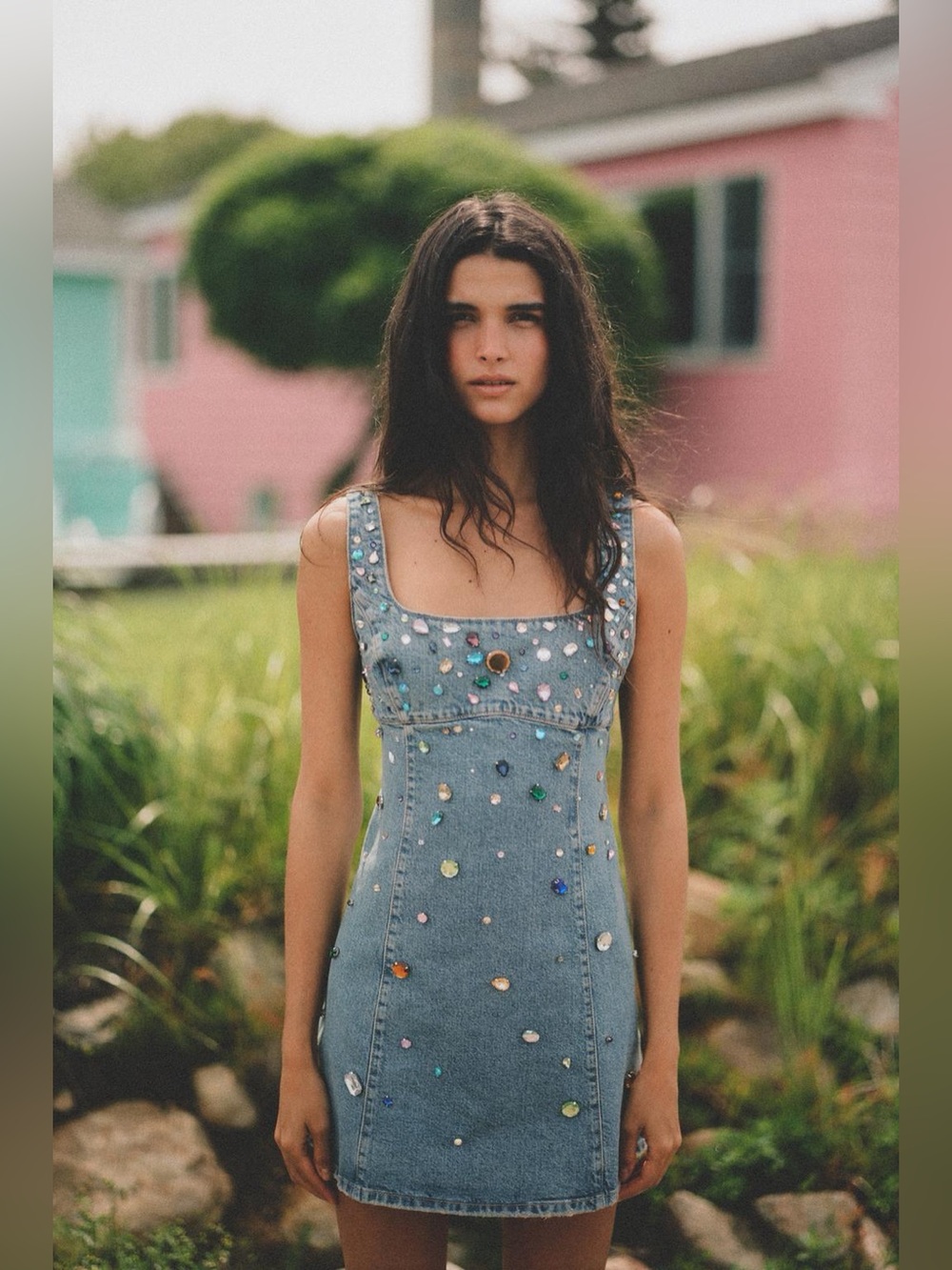 Zara TRF Jewel Embellished Denim
Mini Dress NWT Size Medium
Blogger Viral Fav